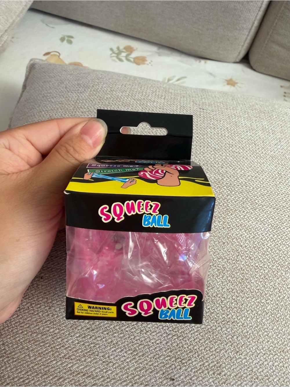 Squeez Ball Pink Stress Toy by